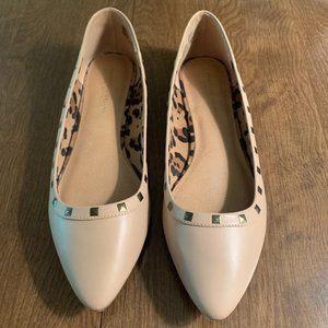 Christian Siriano Stud Gigi Nude Flats